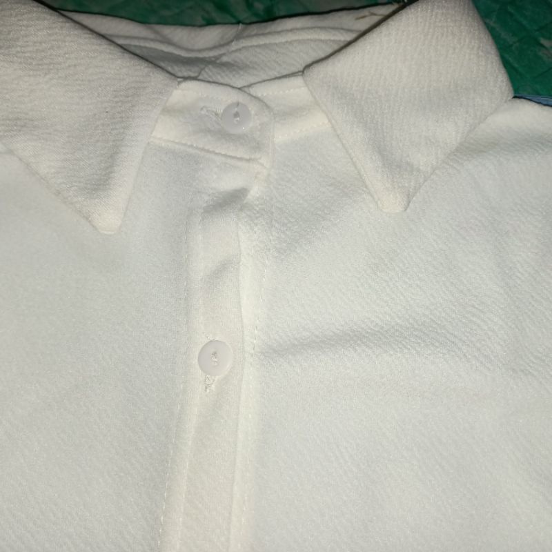CHANTRIA Long sleeve polo cropped top with collar Black White Plain ...