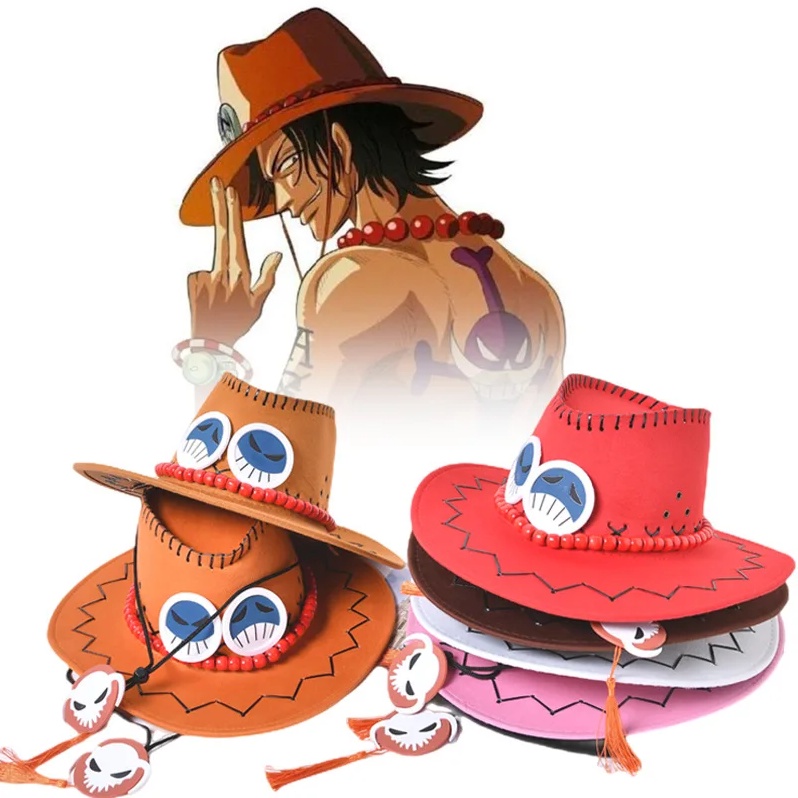 One Piece Luffy Trafalgar Law Hat Portgas D Ace Monkey Cosplay Adult Unisex  Cap Cartoon Costume Luffy Straw Hat Accessories