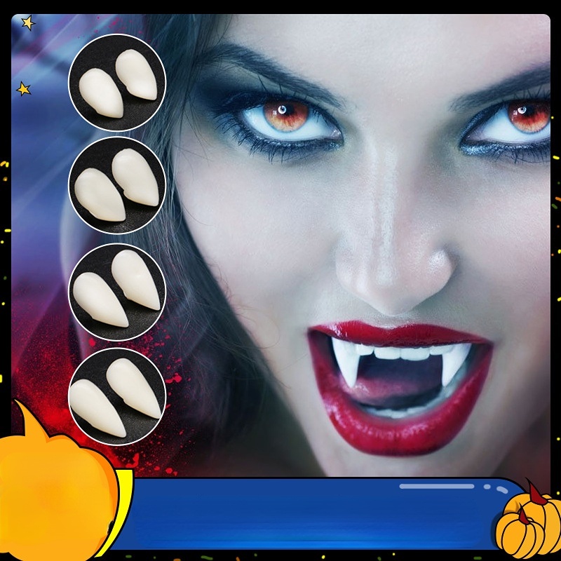 Vampire Teeth Resin Fangs Dentures Halloween Costume Props False Teeth