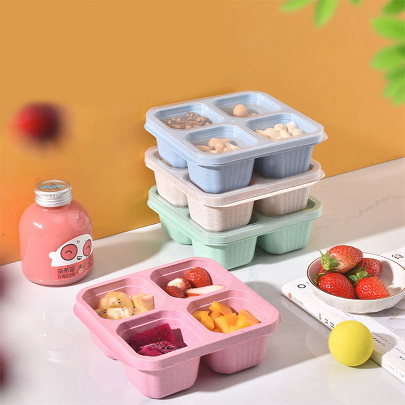 FAUSE Bento Box Adult Lunch Box - 4 Pack, 4 - Compartment Meal Prep ...