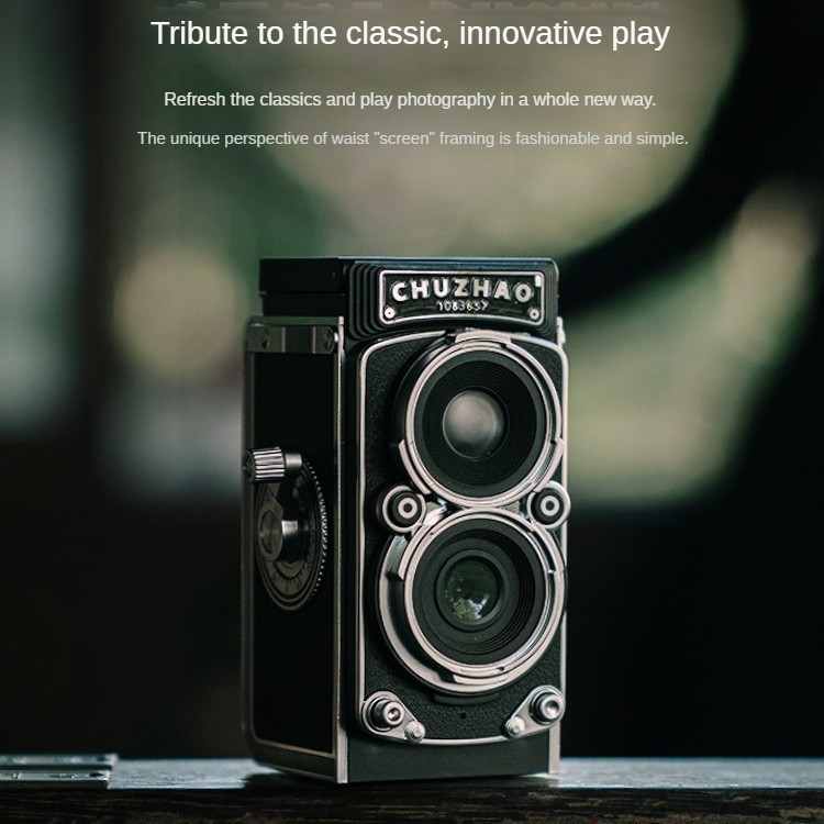 CHUZHAO M1 Retro Twin-Lens Digital Camera – CCD Effect, HD, Vlog, Manual  Wind, Gift for Girls/Students