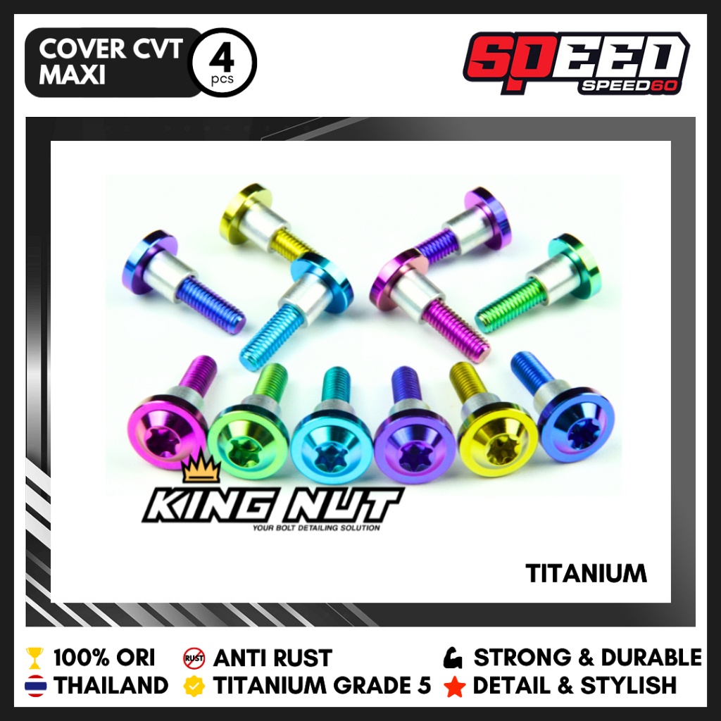 Cvt Cover Bolt Yamaha NMAX Aerox XMax Lexi King Nut Titanium Bolt Grade