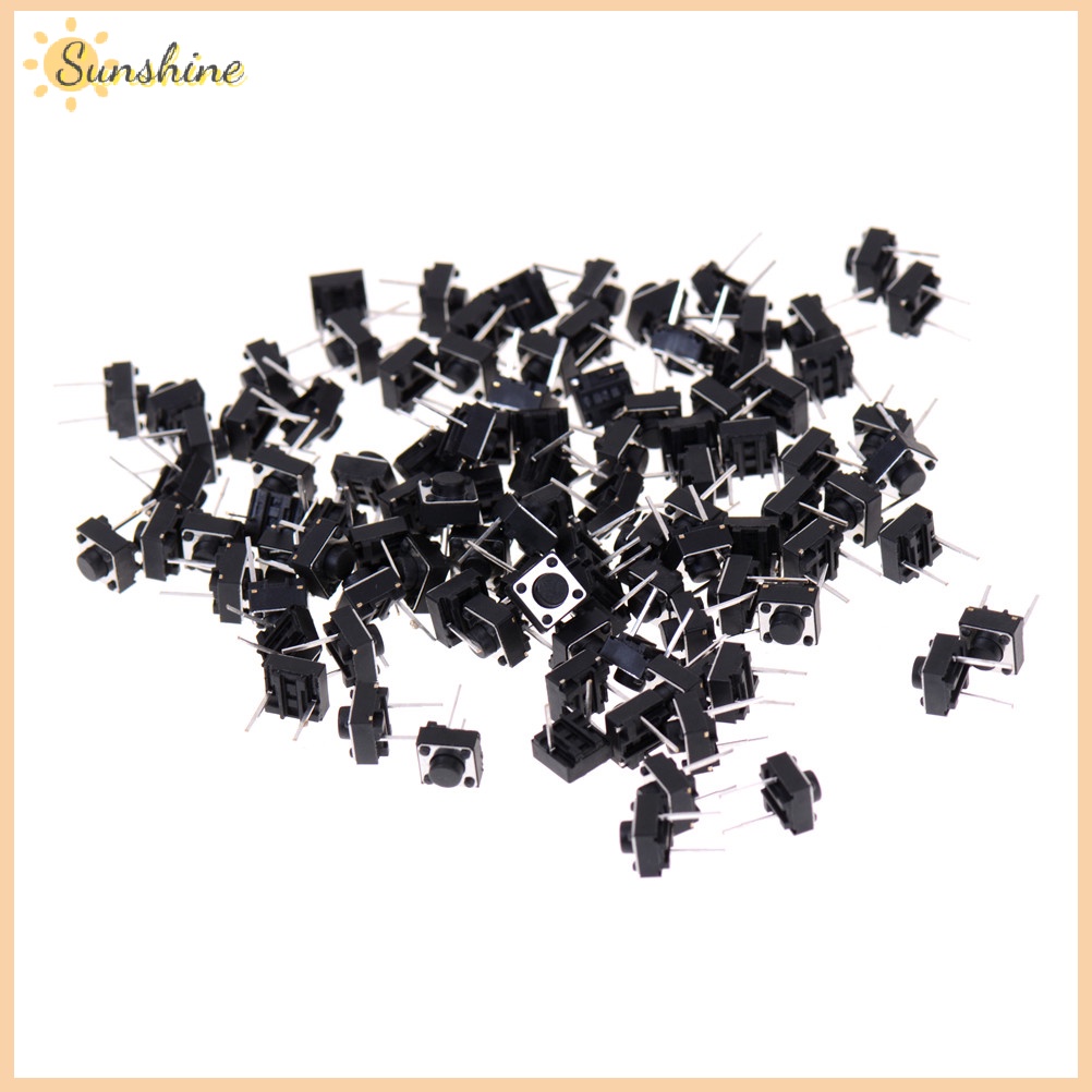 Sunshine> 100pcs 2pins Tactile Push Button Switch Tact Switch 6X6X5mm ...