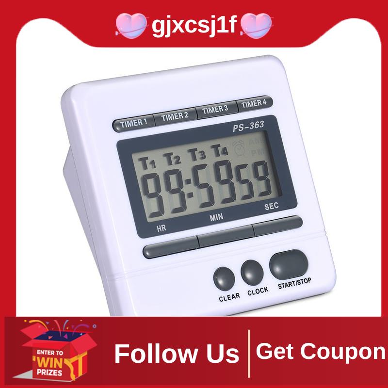 [gjxcsj1f] Digital Countdown Timer 4 Channel Count Up Down Kitchen ...