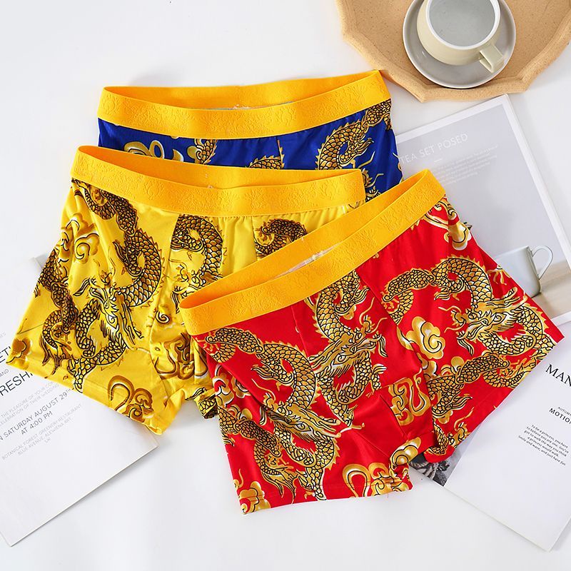 Christmas King Golden Underwear 2024 Bring Good Luck Men's Boxer Briefs