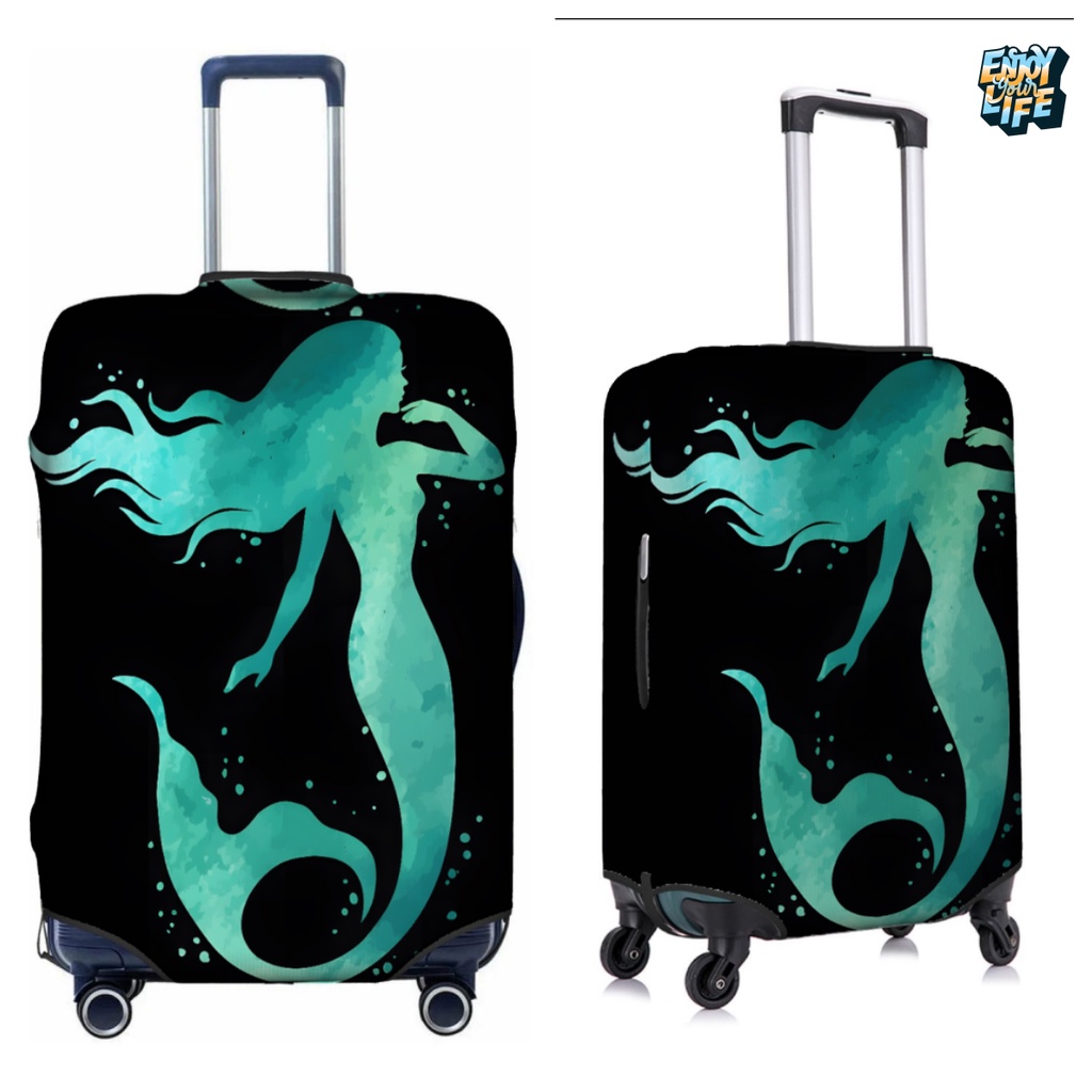 Mermaid Silhouette Travel Luggage Cover Spandex Elastic Suitcase Cover Protector Dust Proof Waterproof Cover Fit 18 32 Inch large Free customization Shopee Philippines