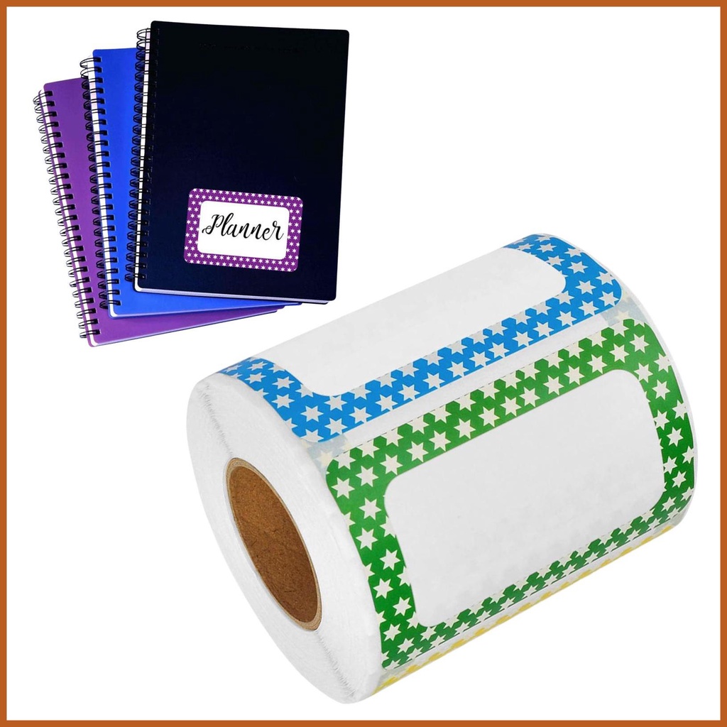 Colorful Border Name Labels Selfadhesive Name Tag Stickers With