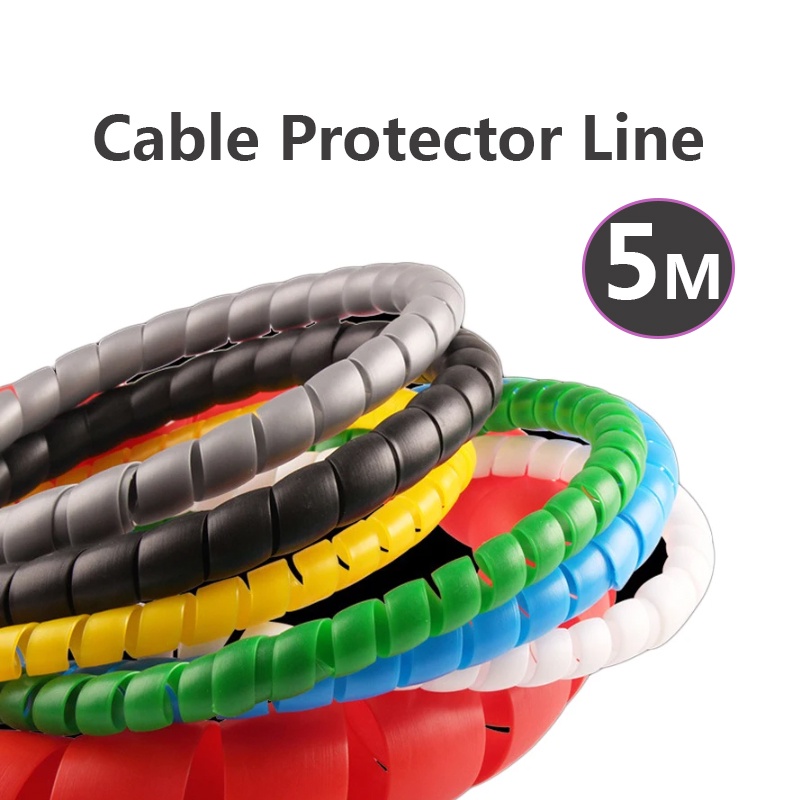 thumbnail image 2 of 1meter Line Organizer Pipe Protection Spiral Wrap Winding Cable Wire Protector Cover Tube 2 of 12
