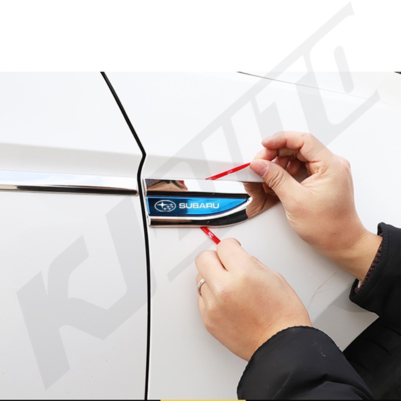 Subaru Car Stainless Steel Car Door Fender 3D Metal Side Logo Sticker ...