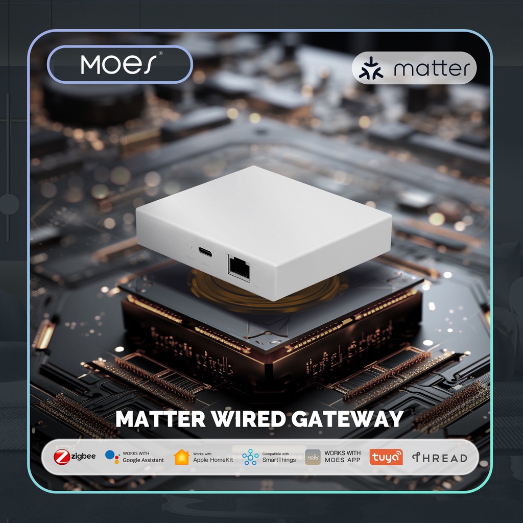 MOES Tuya Zigbee Matter Thread Gateway Smart Home Bridge Matter Hub ...
