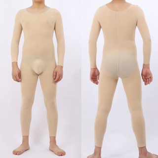 Mens Oil Glossy Full Body Skin-Tight Bodysuit Costume Lingerie Unitard  Jumpsuit