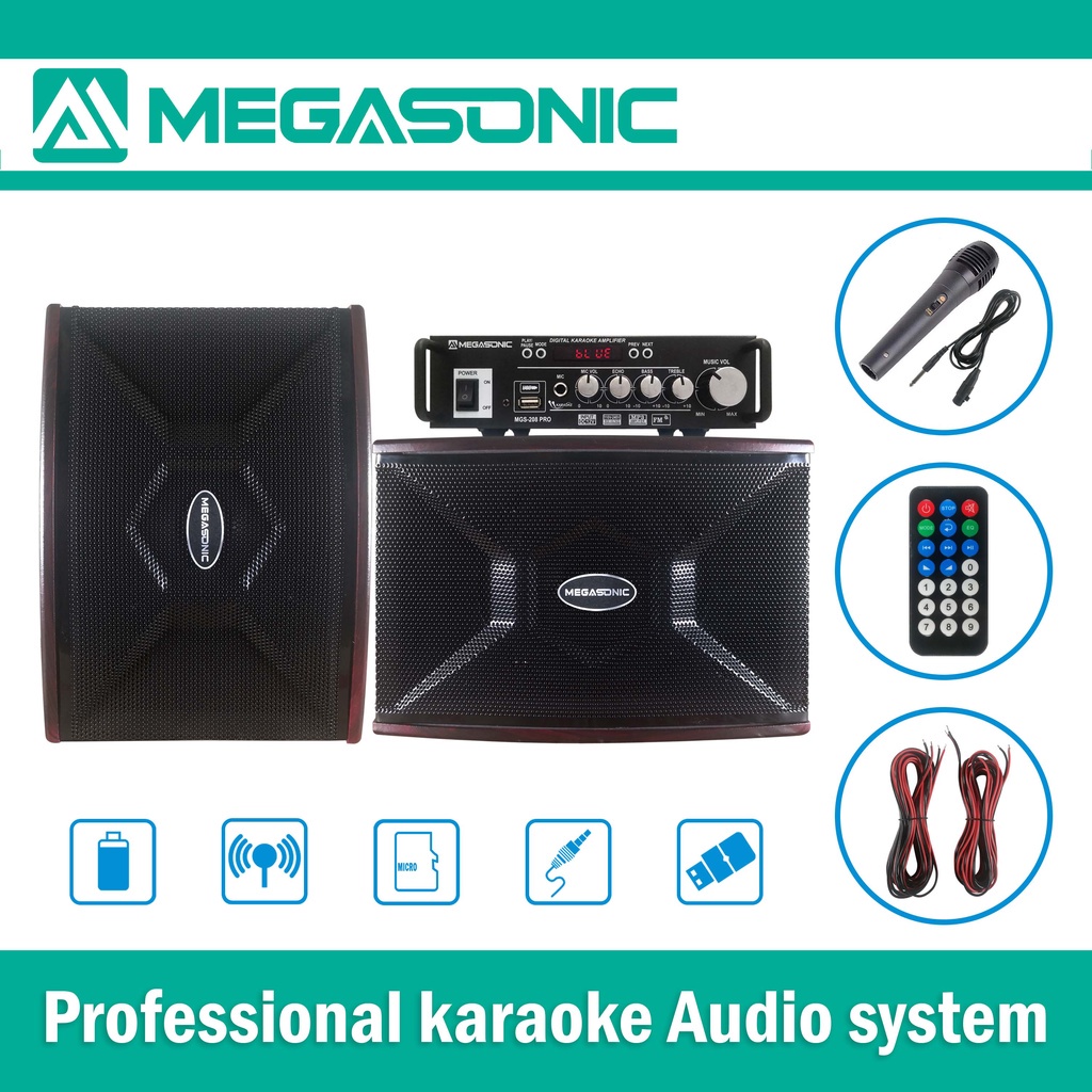 hot sale MEGASONIC MGS 208 PRO Professional karaoke With WD 306