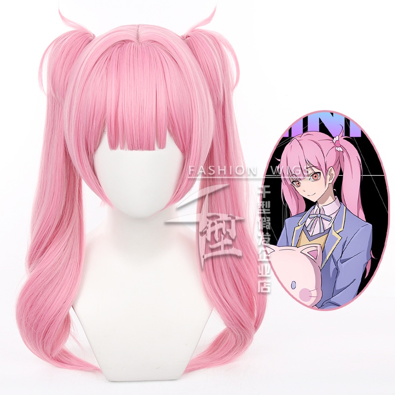 Long pink cosplay wig best sale