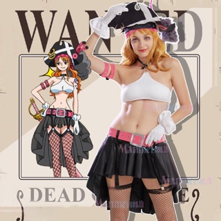 Anime One Piece Nami Cosplay Costume Womens Rompers Halloween Carnival  Outfit