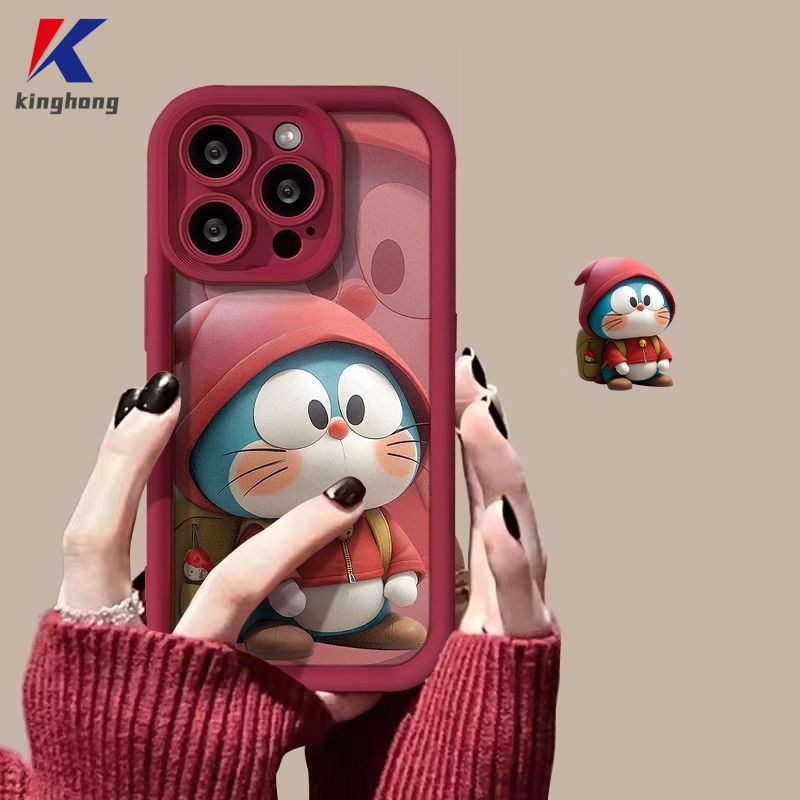 Happy Red Hat Doraemon Case Compatibel For Iphone 11 12 13 14 15 Pro 