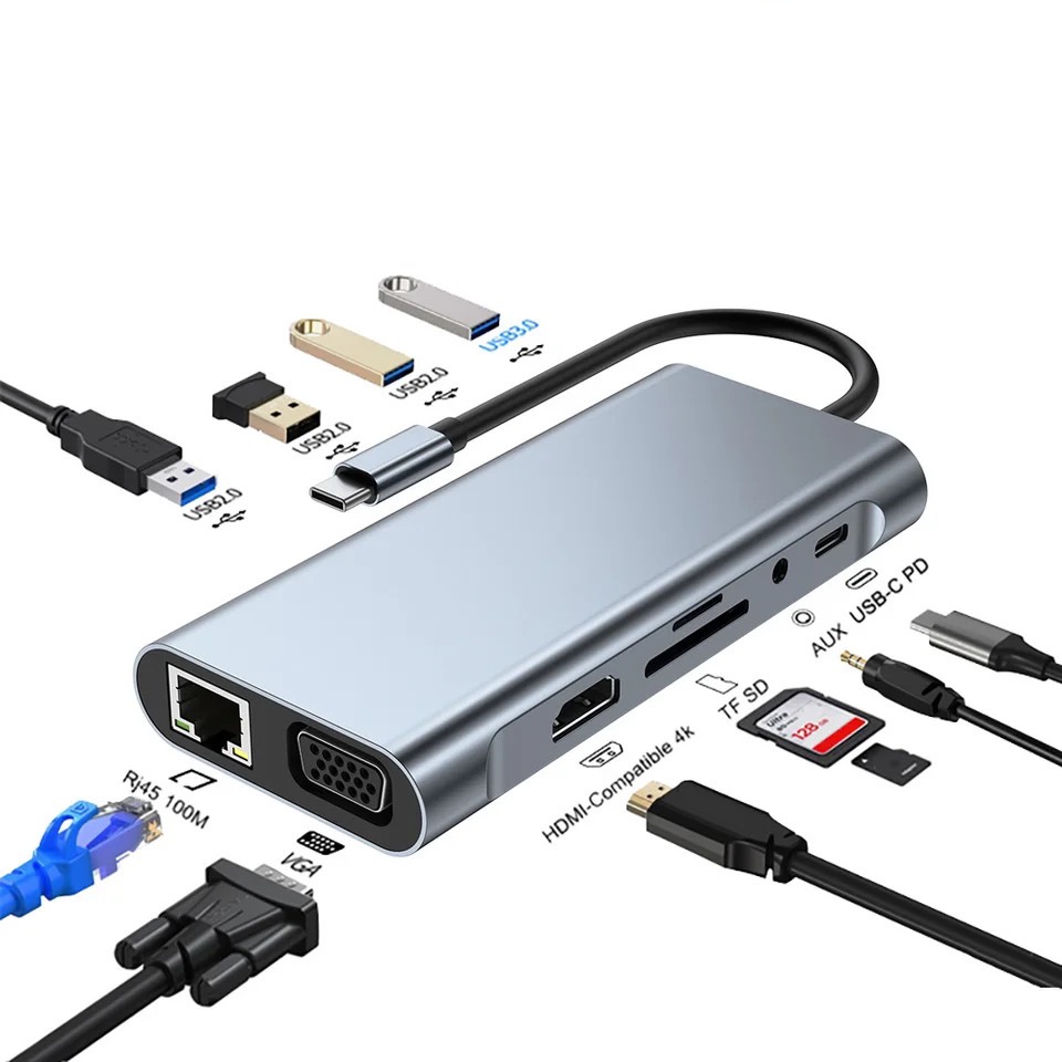 7 or 2 hubs expansion dock RJ45 / HDMI/see/TF/SD/PD for Microsoft surface pro