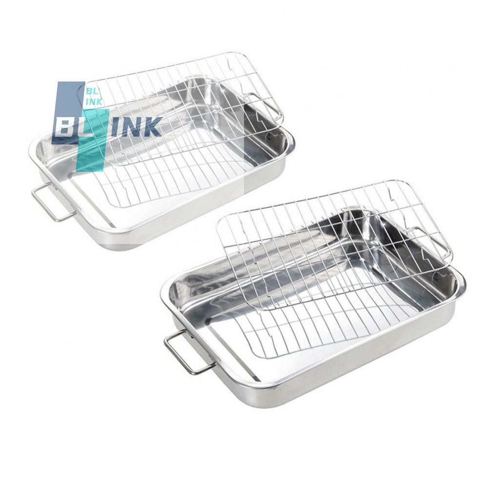 Roasting Tray Grill Rack Baking Supplies Roaster Tin Tray Cooking Parts ...
