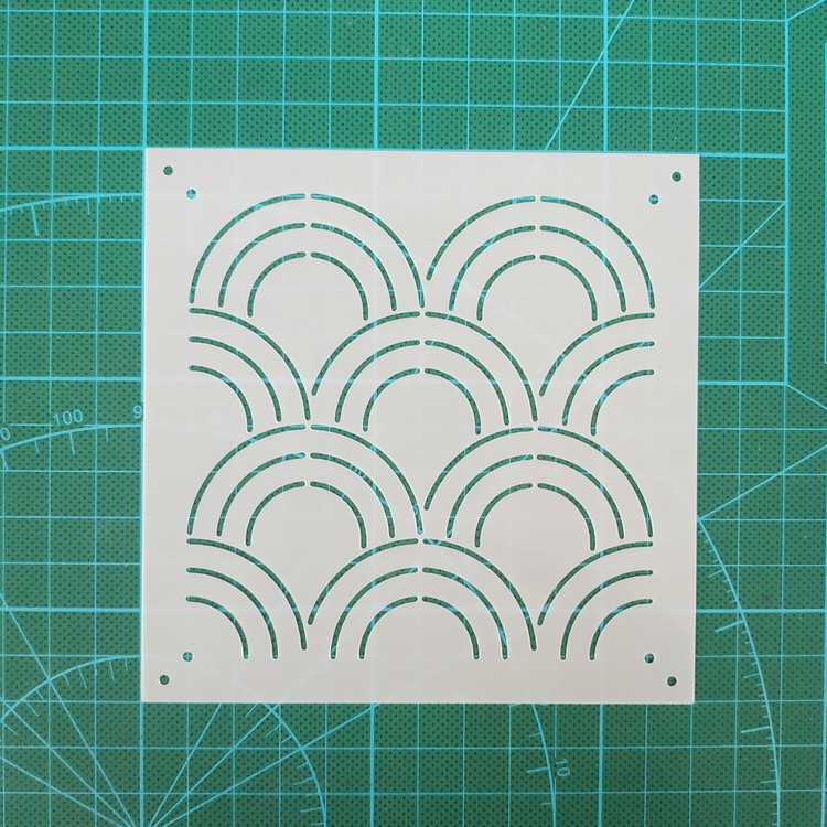 Yixi Sashiko Embroidery Template Qinghai Wave Easy Rubbing Soft ...