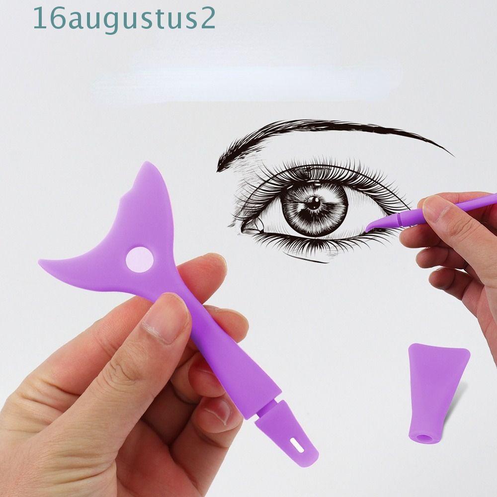 [COD] Eyeliner Template Easy Lazy Soft Face Cream Applicator Mask Brush