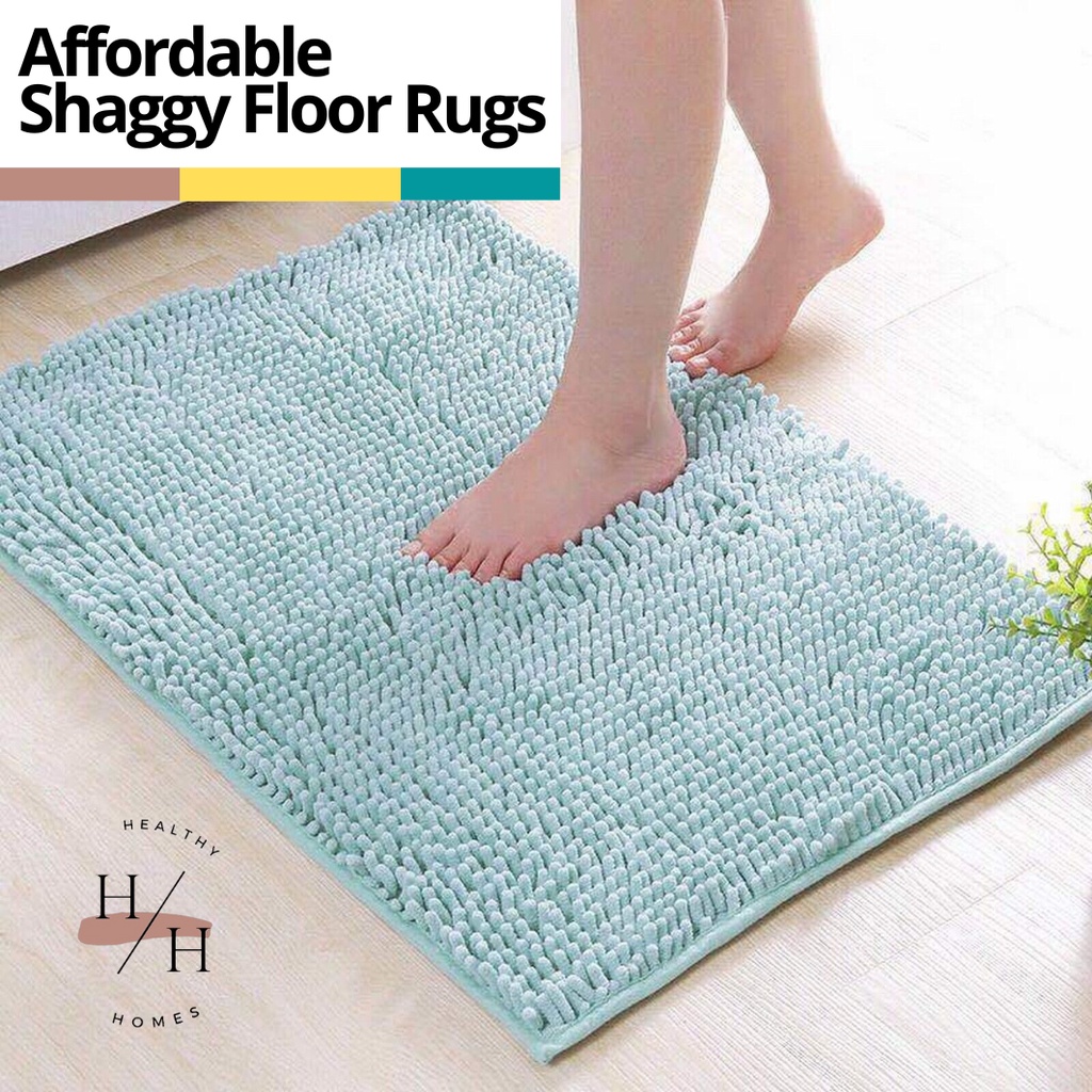 Healthyhomes Super Affordable Shaggy Chenille Floor Bathroom Kitchen ...