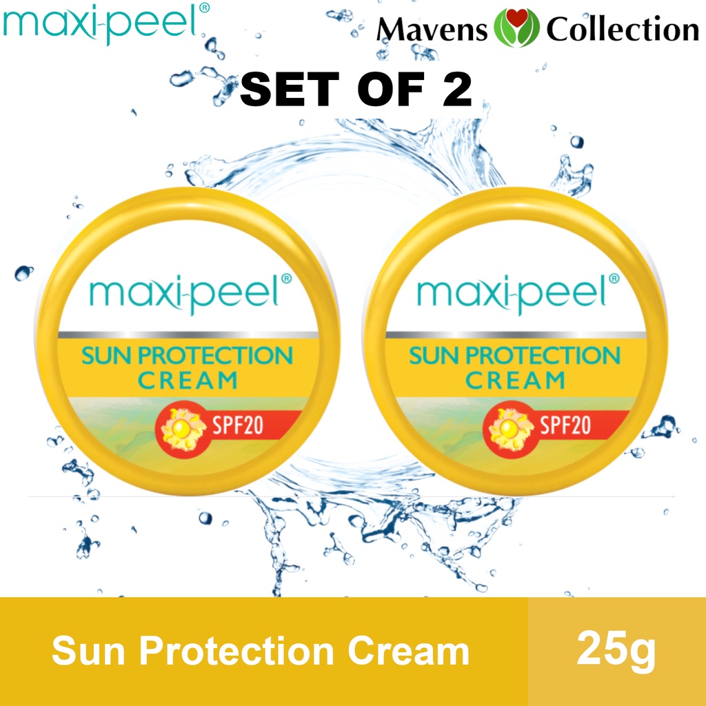 MAXI PEEL Sun Protection Cream SPF20 25g (Set of 2) by MAVENS