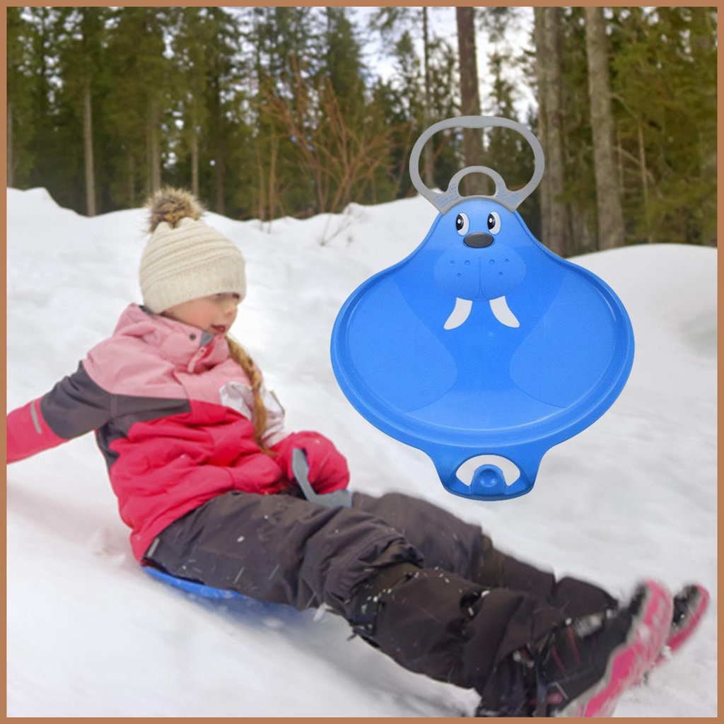 Snow Sled Board Portable Toboggan Sled Flexible Snow Sleds with