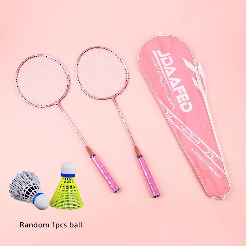 Badminton Set with Feather Shuttlecocks Aluminum Alloy Frame Student ...