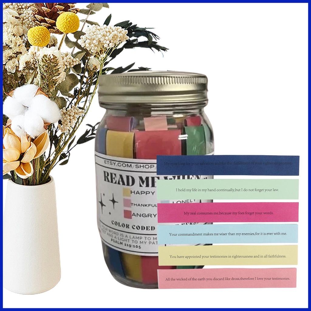 Bible Verses in a Jar Bible Verse Cards Color Coded Cards for Reading ...