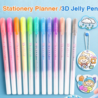 Vibrant Highlighter and Marker Set 3D Jelly Pen for Office and Art Use  kjcxiaohei2B