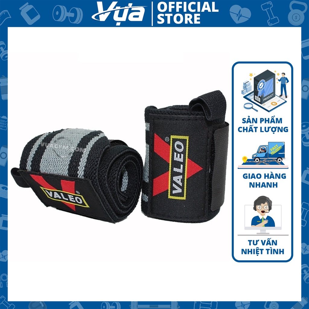 Valeo Wrist Wrap 3 Stripes (1 Pair) Support Gym, AntiSlip, AntiFatigue, Joint Protection