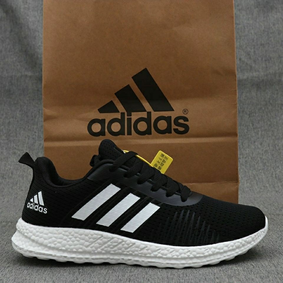 Original Adidas Unisex Running Sneakers Shoes Rubber black white Sport