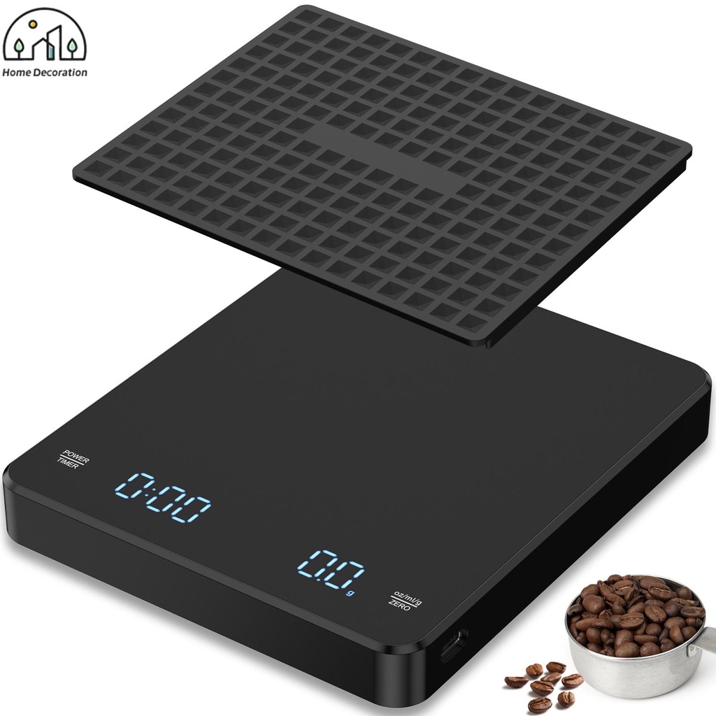 Coffee Scale with Timer HighPrecision Espresso Tray Scale 250mah
