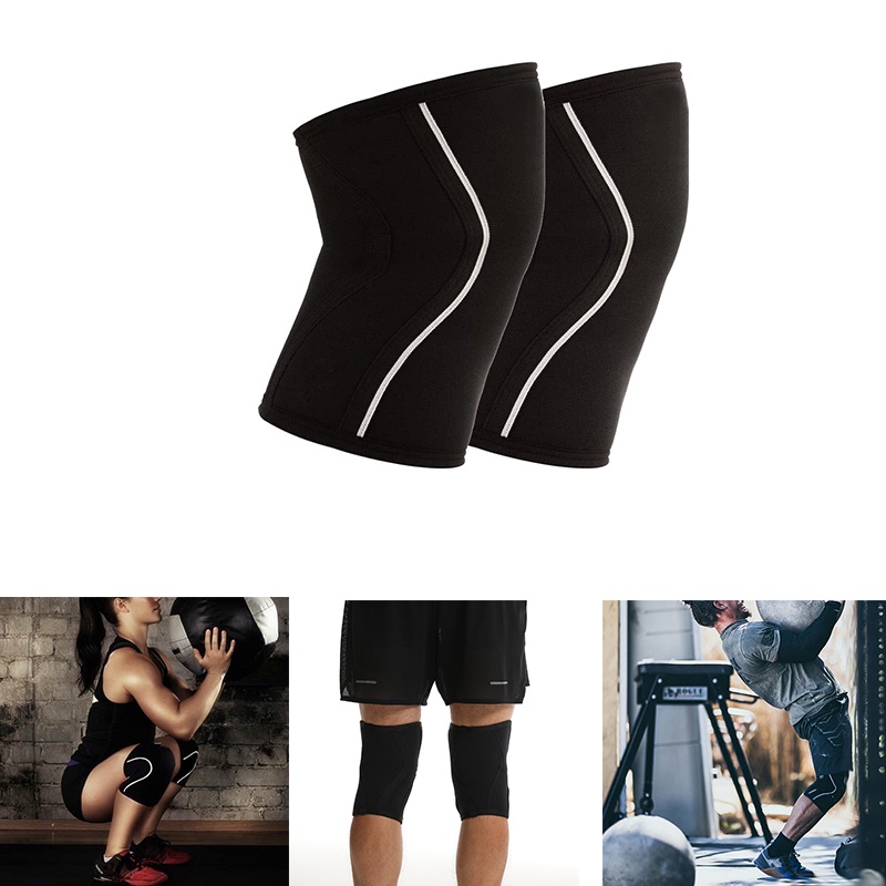 Neoprene Sports Knee Sleeves for Weightlifting Lunges and Any ...