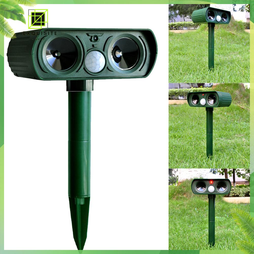 【EST】 Ultrasonic Animal Chaser Repeller Outdoor Repellent Drive away ...