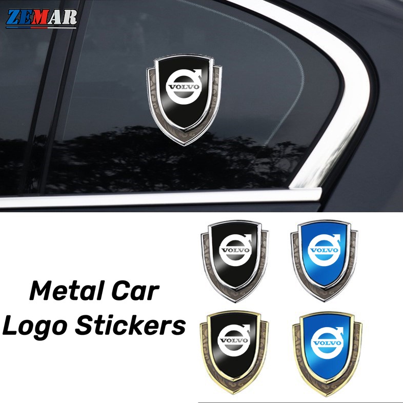 Volvo 3D Metal Laser Printed Car Logo Side Door Badge Stickers Side ...