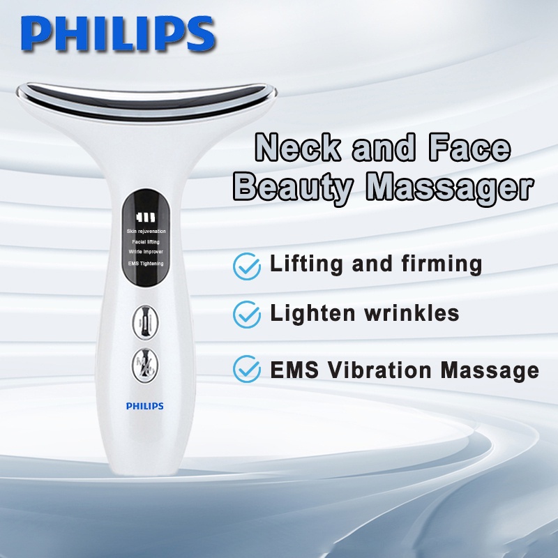 PHILIPS Face Massager Vibration LED Photon Therapy EMS Firming Lifting