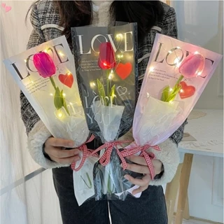 Moisturizing Multicolor Simulation Tulips Artificial Flowers Faux