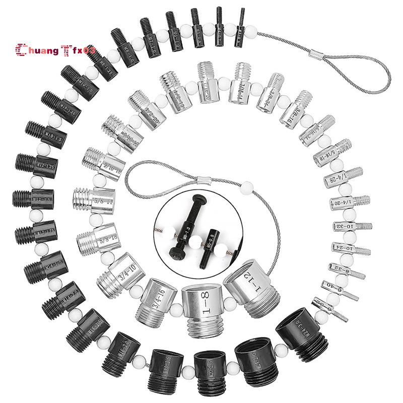 Menolana 44-Piece Nut & Bolt Thread Checker – Stainless Steel, Metric & Inch Sizes With Storage Box (21 Metric, 23 Inch)