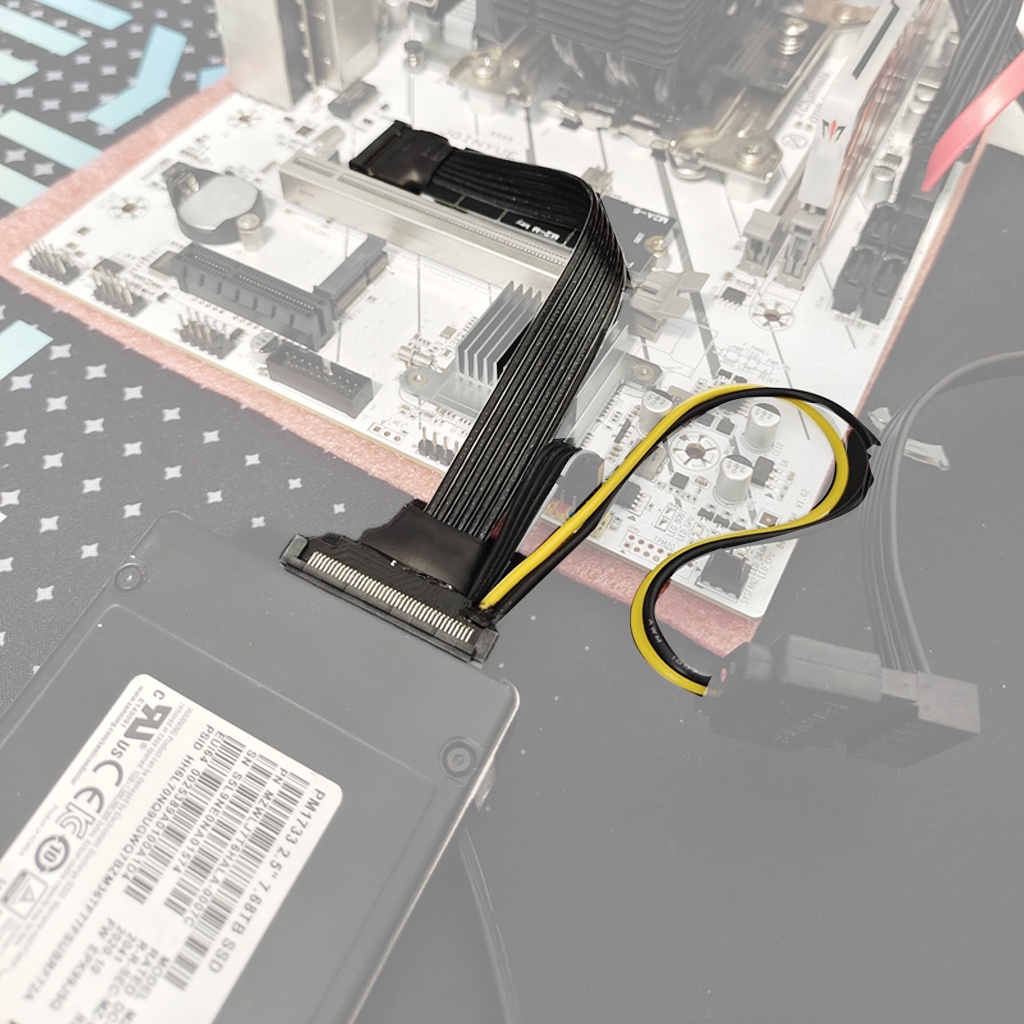 JMT M.2 to U.2 U.3 SSD High Speed Adapter Cable PCI-E 4.0 GEN4 Riser ...