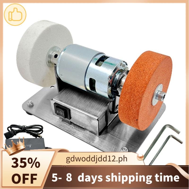 EU Plug,100W Double Grinder Machine Grinder Motor Mini Coarse and Fine ...