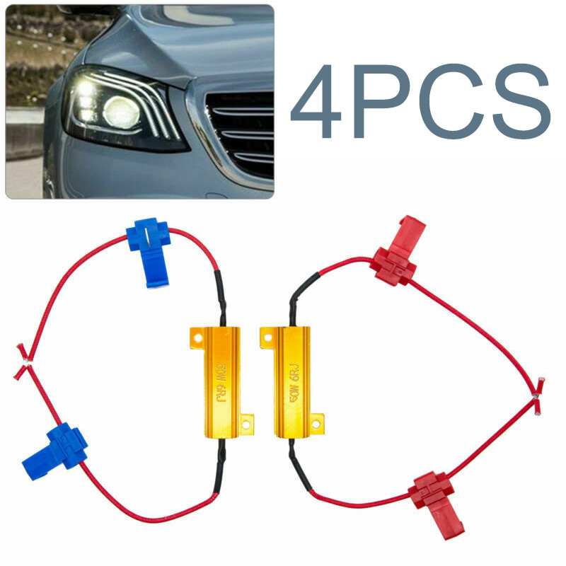 4pcs New 50W Load Resistor Fix LED Light Bulb Error Fast Hyper Flash
