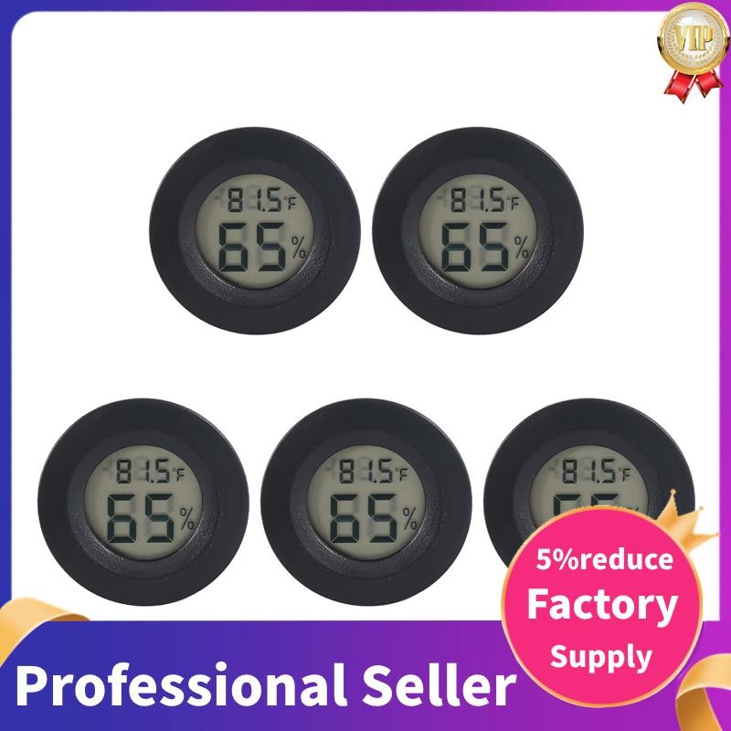 5-pack Hygrometer Thermometer Digital LCD Monitor Humidity Meter Gauge ...
