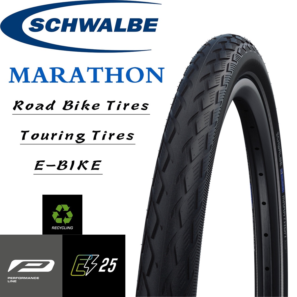 SCHWALBE MARATHON Road Bike Tires 27.5 29 Inch 26X 1.50 1.75 2.00 700X28C 650X42B Touring Bicycle TYRE E BIKE Cycling Part Shopee Philippines