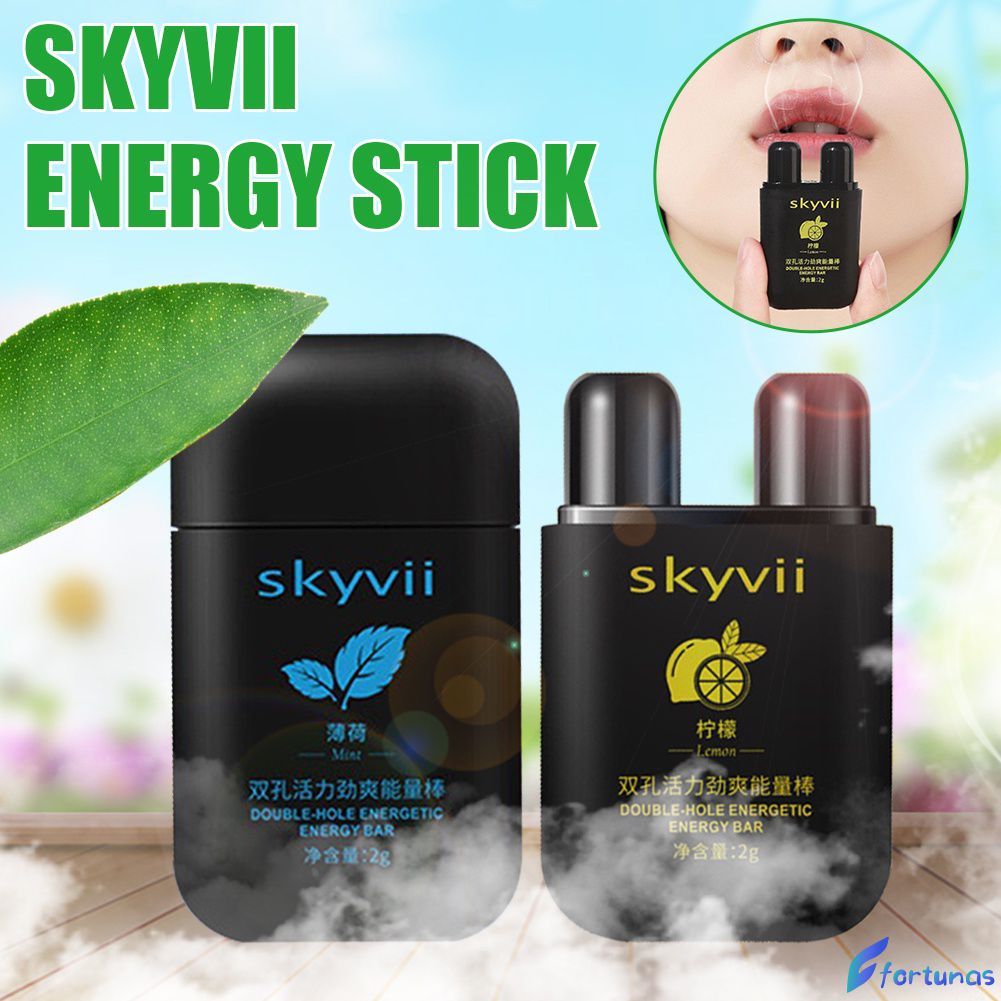 Skyvii Two-hole Refreshing Wake Up Stick Driving Sleepy Nasal Inhaler 