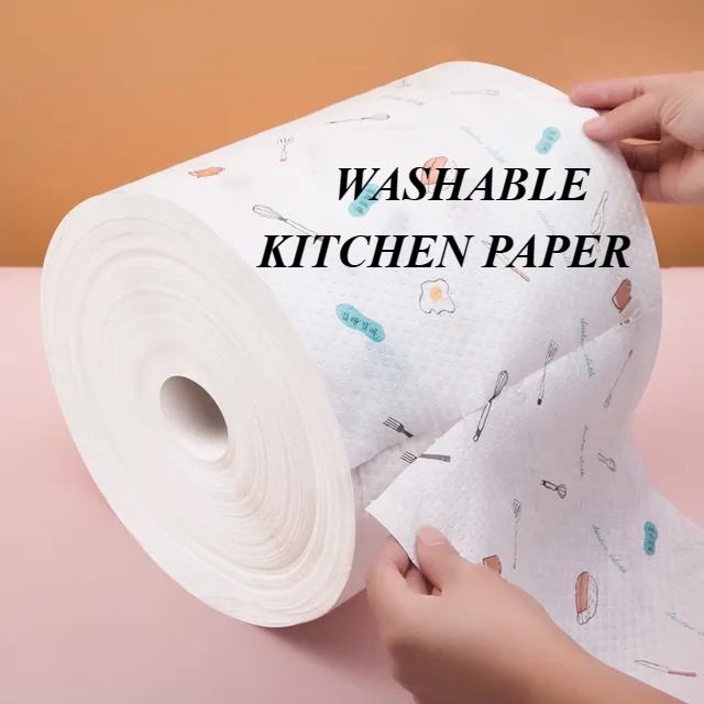 200PCS/Roll Disposable Kitchen Lazywash Rags Tissue Paper Oil Absorbent Hand Towels Clean Cloth