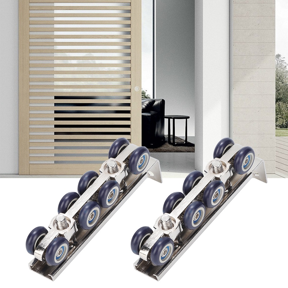 TIM-Sturdy 8 Wheels Door Track Pulley Hanging Wheel Home Sliding Door ...
