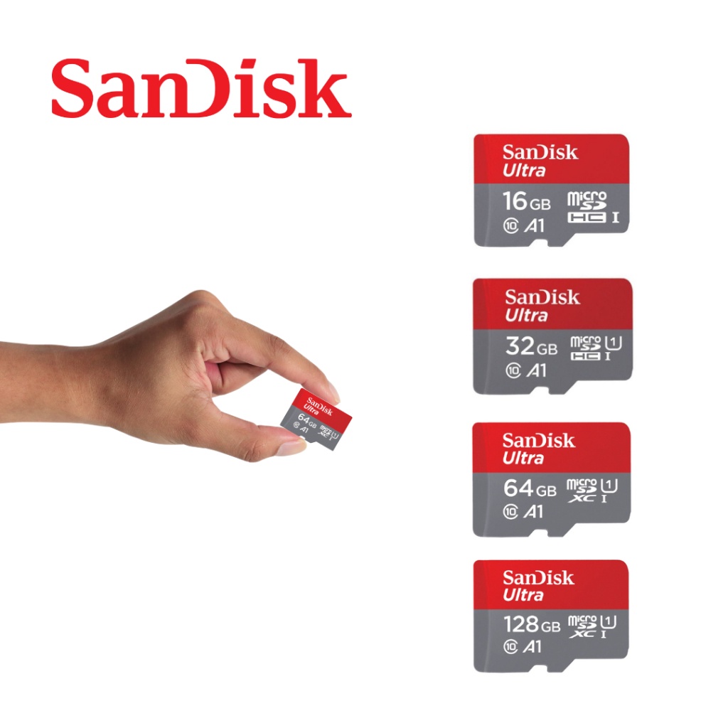 SanDisk Ultra A1 MicroSD Memory Card 140MB/s Class 10 for Phone ...