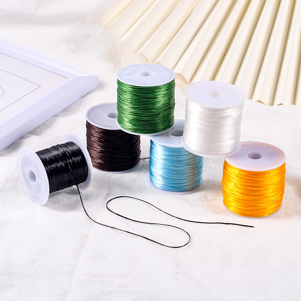 60m/roll 0.5mm Colorful Bracelet Rope Elastic Thread Wear-Resistant ...