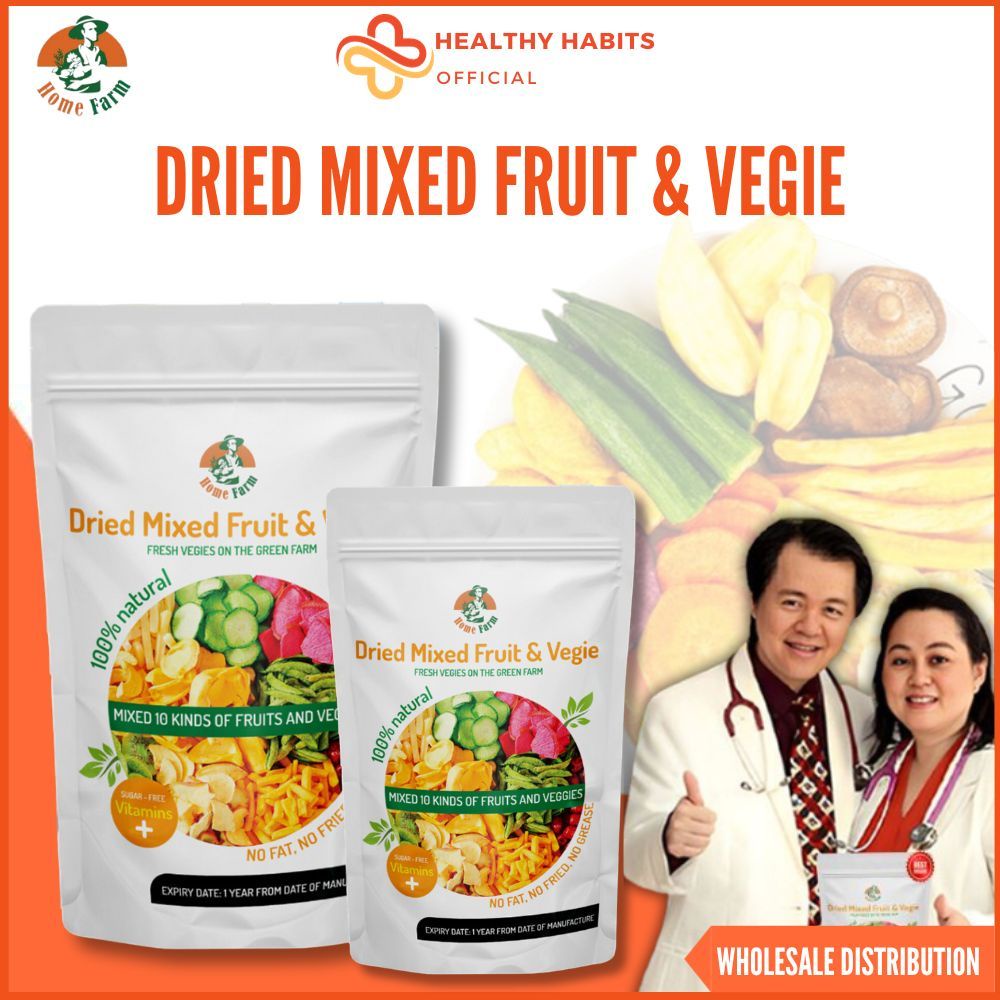Dried Fruits And Vegetables Snack Mix 10 Types Crispy Fruits Veggies Chips Homefarm Shopee