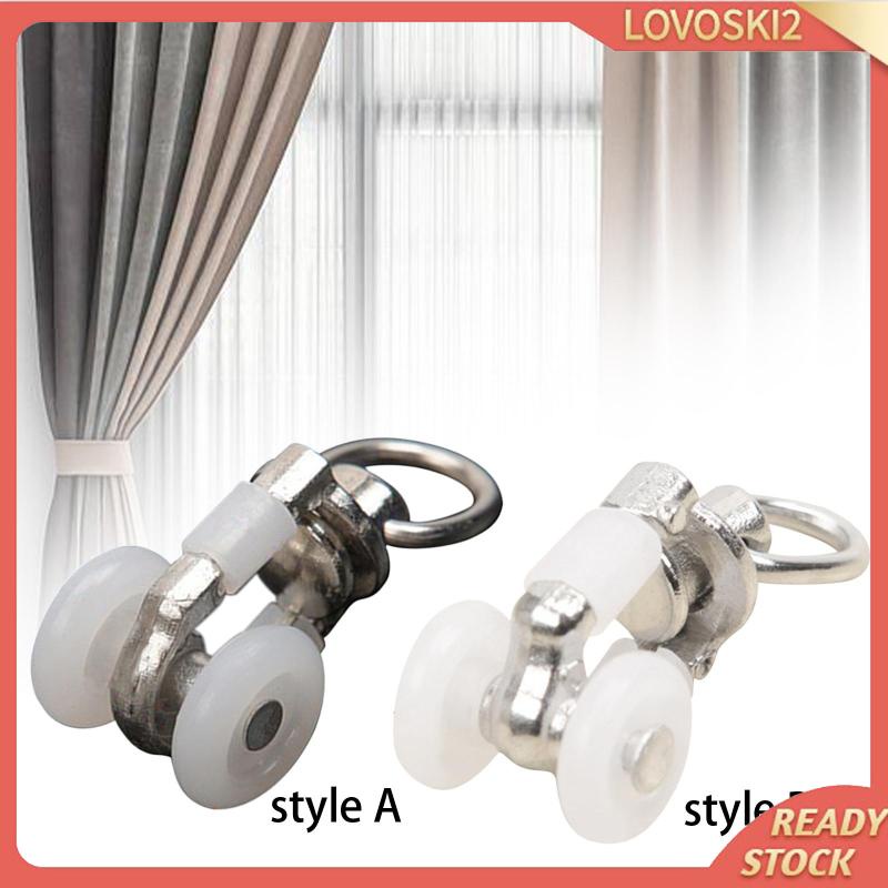 [Lovoski2] 10x Curtain Rail Track Pulley Curtain Track Gliders Curtain